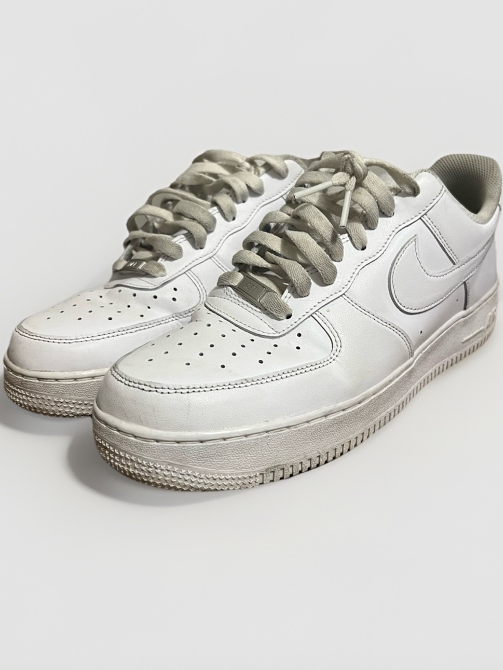 Nike Air Force 1 Men's White Leather Sneakers size 10